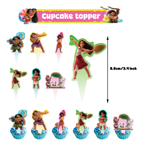 Set Moana Globos De Decoración para fiestas Cumpleaños 30pcs