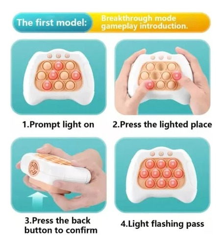 Pop It Sensory Quick-push Maquina De Juegos Luces Sonidos