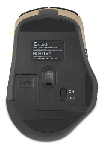 Mouse Ergonómico Getttech 1600dpi Óptico Bluetooth 2.4g
