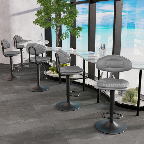 Taburete De Bar Ergonómico Ajustable Giratorio Juego De 2
