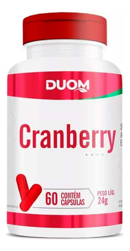 Suplemento Alimentar de Cranberry em Cápsulas 60 Cápsulas Duom