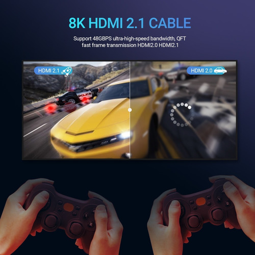 Cable Hdmi 2.1 Vention Hdr Earc Negro 8k 60hz 2m 10 Piezas