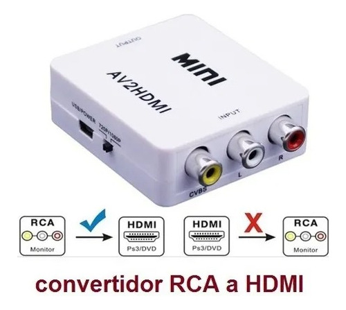 Convertidor Rca A Hdmi