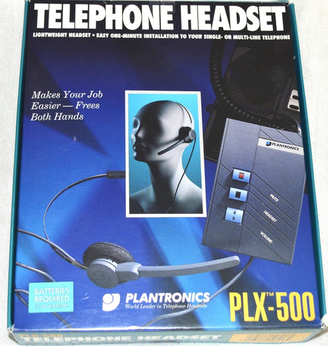 Telephone Headset Plantronics Plx500 Manos Libres Nuevo 