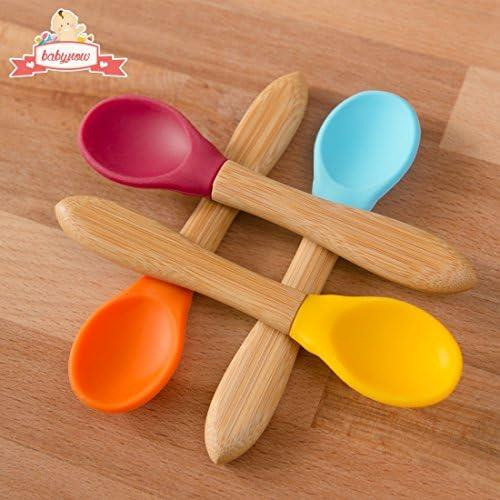 Cucharas De Bambú Para Bebé, Paquete De 4, Cuchara De Destet