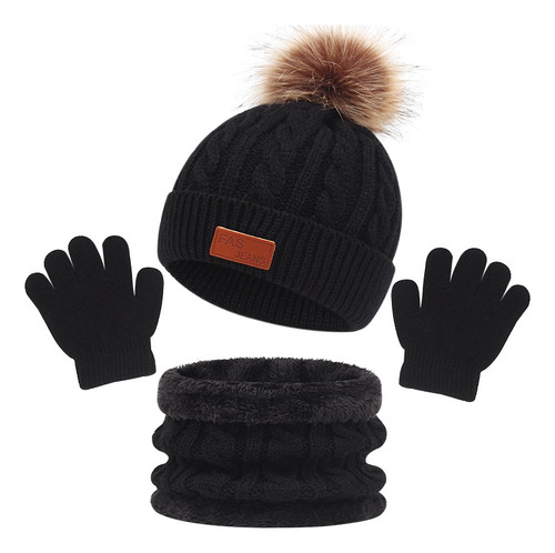 Juego De Gorro De Invierno Para Niños, Gorro Con Pompón