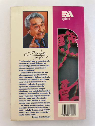Libro Relatos De Mi Barrio Chava Flores Cronista Musical Cdm (Usado)