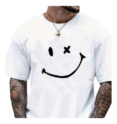 Camiseta Blanca Estampado Marshmello