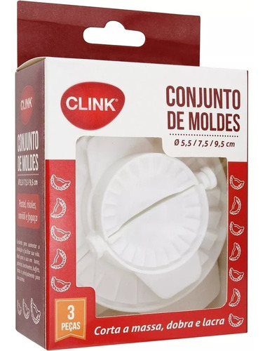 Imagem 2 de 2 de Kit Forma Pastel 3 Tamanhos Moldador Molde Forma Pastelzinho