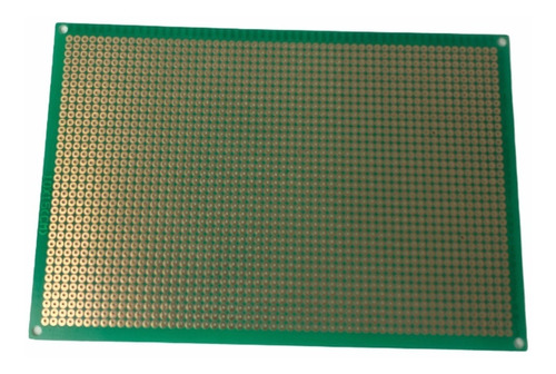 Placa Fenólica Perforada 1mm De10x15cm (recubrimiento Verde)