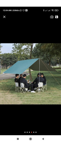 Toldo Sombra Gazebo Lona Sobretecho Camping 3x3 + Estructura