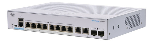 Switch Cisco Cbs250-8t Adm 8 Puertos Giga + 2 Sfp