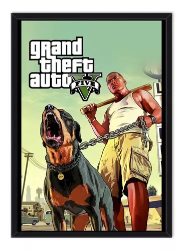 GTA5 Poster Grand Theft Auto Mapa Pintura Canvas, Video Game