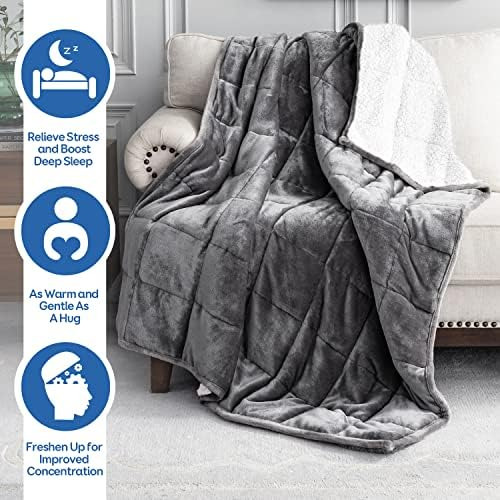 Forro Polar Sherpa De 15 Libras, Tamaño Queen, 60 X 80 Pulga