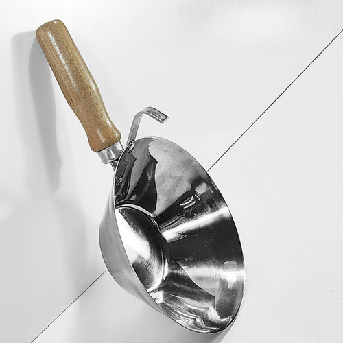 1 Cuchara De Acero Inoxidable For Yeso Con Mango De Madera,