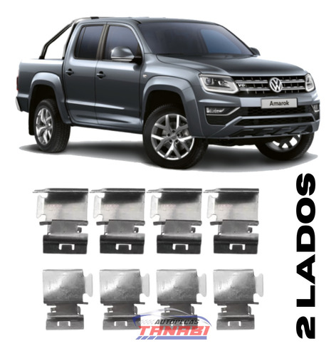 Jogo Trava Mola Pastilha Vw Amarok 2010 2011 2012 2013 2014