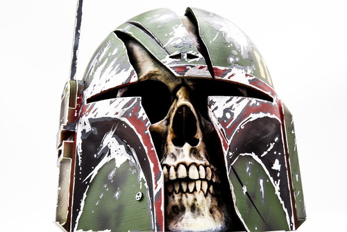 Imagen 2 de 6 de Figura Impresa En 3d Star Wars Casco Boba Fett Excelente