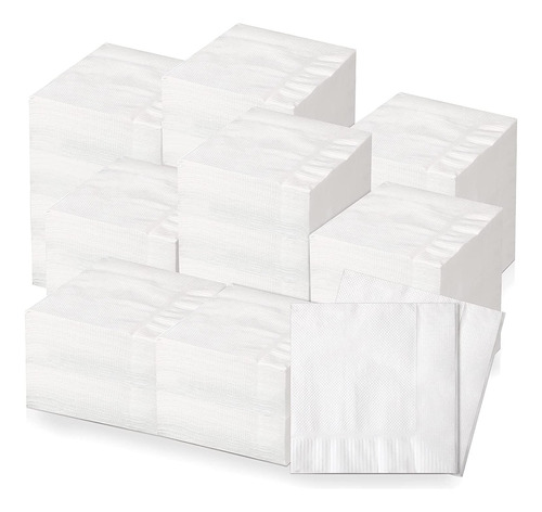 5 Cajas Servilletas De Papel 18x18 Blancas Premium X2000u - 