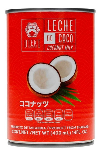 Leche De Coco Uteki  De 400ml