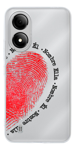 Funda Para Zte Para Parejas Corazón Con El Nombre De Él