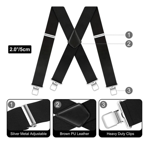 Elegantes Tirantes Ajustables Y Elásticos Para Hombre