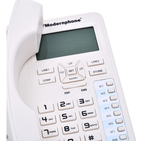 Imagen 3 de 4 de Teléfono 2 Líneas Fijo Tc-6400 Modernphone Altavoz Caller Id