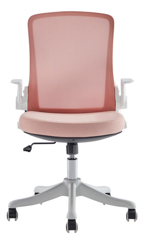 Silla Ejecutiva Ergonómica De Oficina Deli Escritorio 91106 Color Rosa Material Del Tapizado Malla Elástica