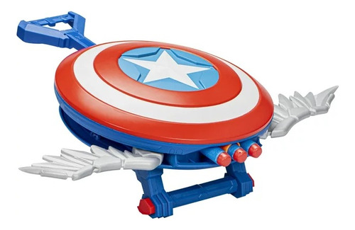 Marvel Nerf Capitan America Escudo Con Dardos