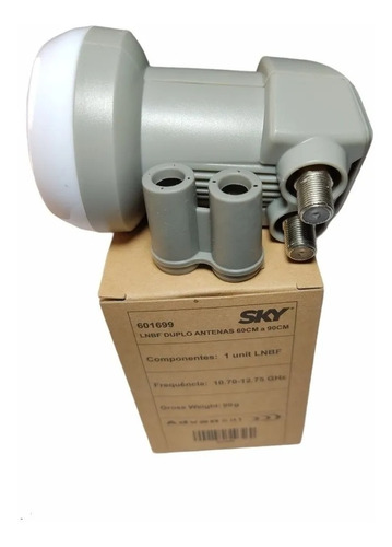 Imagem 2 de 7 de Kit 02 Lnb Duplo Banda Ku Universal Full Hd Lnbf 2 Saídas