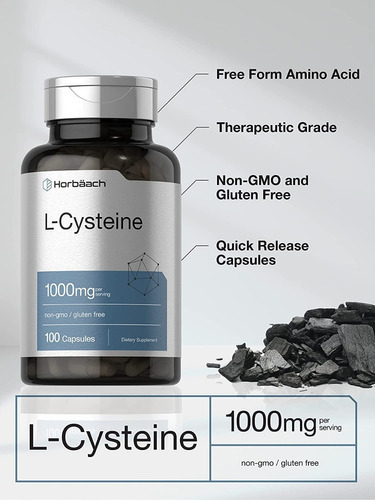 L- Cisteina L-cysteine 1000mg 100 Cápsulas Eg N16 Sabor Nd