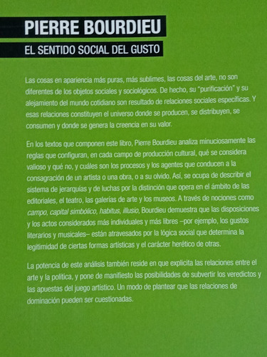 Imagen 2 de 4 de El Sentido Social Del Gusto * Pierre Bourdieu * Siglo Xxi *