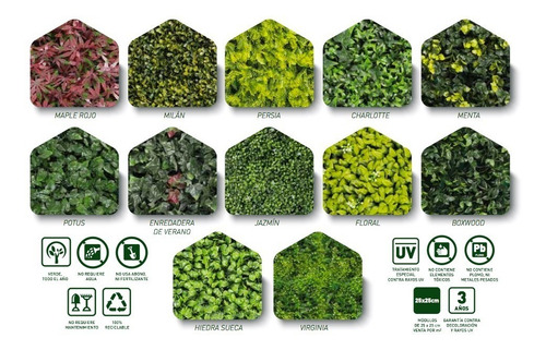 Follaje Artificial, Muros Verticales Arrayan Morado