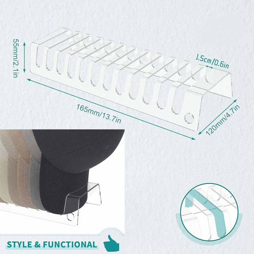 2 Pcs Organizador De Sombreros, Soporte Para Sombreros De