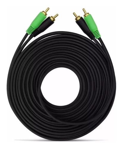 Cabo Rca 4mm Emborrachado 4 Conector Som Automotivo 3 Metros