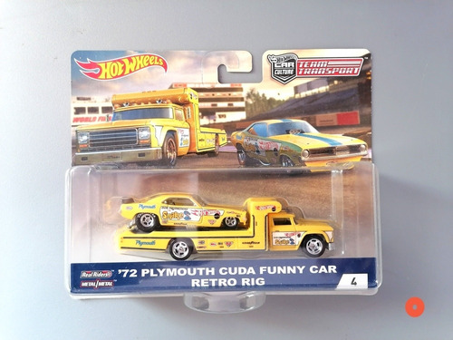 Hot Wheels Team Transport Premium Plymouth Cuda Funny Car 