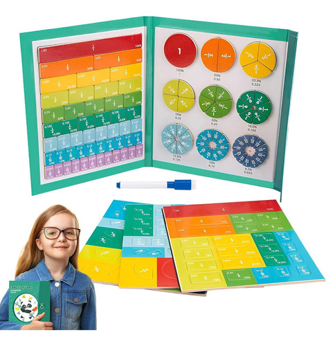 Azulejos De Rompecabezas Educativos De Fracción-y