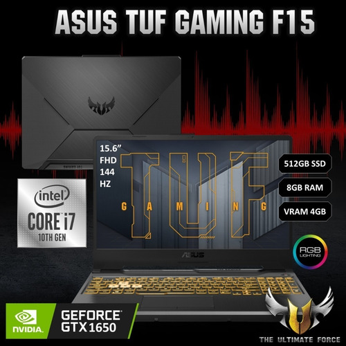 Portatil Asus Tuf Gaming Fx506 Core I7 Gtx1650 4gb $1169