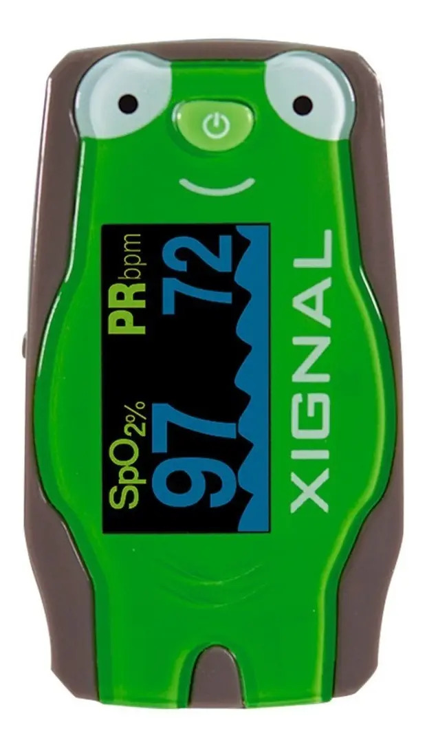 Oxímetro de dedo Xignal MD300C53 pediátrico OLED gris/verde con SpO2 y pulso