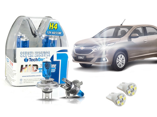 Lâmpada Cobalt Spin H4 Kit Tipo Xenon 8500k + Pingo Led