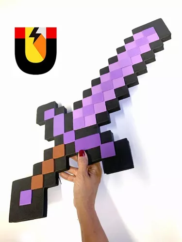 Espada Minecraft Brinquedo Encantada Branca Eva Não Machuca