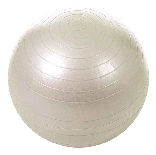 Pelota De Pilates Gymball 75cm Fitness Yoga Gris Plata
