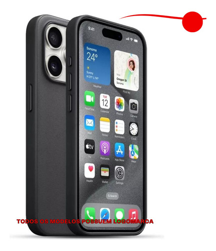 Capa Case Tecido Finewoven Para iPhone 15 15 Pro 15 Pro Max
