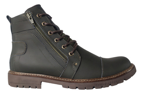 Botas Para Hombre En Cuero Ref. Invicto Verde, Negro Y Azul