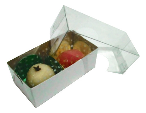 150 Caixas Caixinhas 2 Brigadeiros Doces Docinho Acetato
