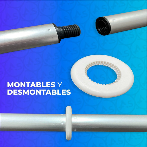 Imagen 5 de 10 de Set Remo Pala De Aluminio Profesional Montable 1,5 Mts X2