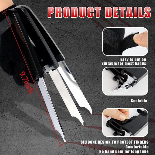 2 Pcs Wolverine Claws Halloween Fingers Articulados, Garras