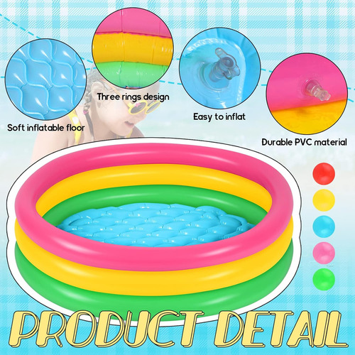 Piscina Infantil Inflable Para Bebés Con 50 Bolas, Piscinas