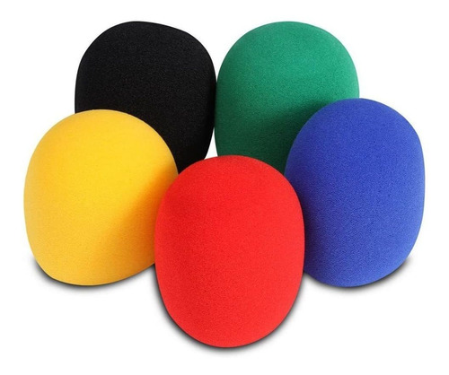 Paquete De 5 Protectores Para Micrófonos De Colores Bk