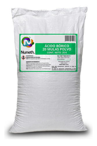 Acido Borico Antitranspirante Astringente Antimicrobio 25 Kg