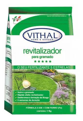 Adubo Fertilizante Revitalizador Para Gramado Vithal 1kg